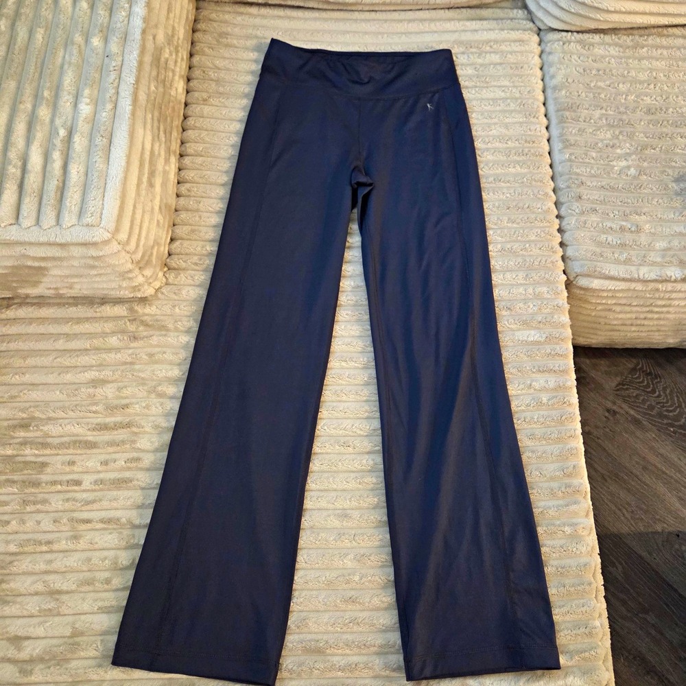Danskin Now Semi-Fitted Yoga Pants Small S 4-6 Dark Gray Wide Leg Athletic